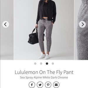 Lululemon On The Fly pants size 4 in Sea Spray Alpine White Dark Chrome